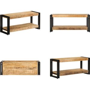 vidaXL Tv-meubel 90x30x40 cm massief mangohout - Tv-kast - Tv-kasten - Tv-standaard - Tv-standaarden