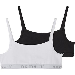 NAME IT NKFSTRAP SHORT TOP 2P BLACK NOOS Meisjes Ondergoed - Maat 122-128