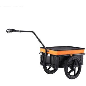 Fietsaanhanger - Transport Trailer Bike - Fietskar - Fietsmand - 88 lbs - Opvouwbare Opbergruimte - met 16“ Wielen & Veilige Reflectoren - Past op 24”-28” Fietswielen