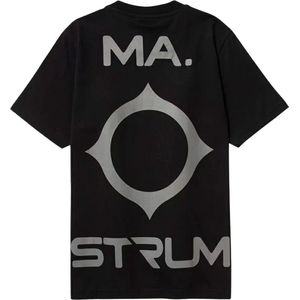MA.Strum Oversized back logo print tee - black