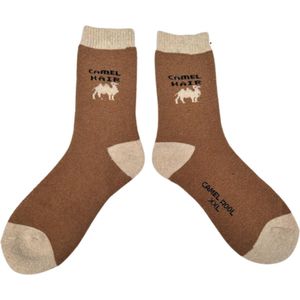 Warme Sokken met Kameelhaar - Heerlijke Winter Thermo sokken van Badstof & Kameelwol - maat 41-45