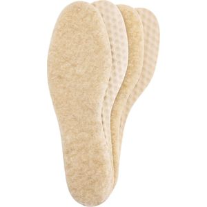 Bama Warm comfort-binnenzool, inlegzolen van zuivere wol voor bijzonder koude winterdagen, unisex warme binnenzool, inlegzolen, voor stevige winterschoenen 2 paar - 36