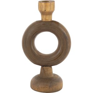 HomeBound by KY | Houten kandelaar circle walnut | kaarsenstandaard hout