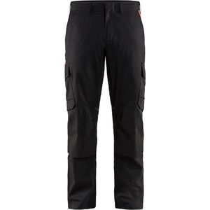 Blaklader Industrie werkbroek stretch met kniezakken 1448-1832 - Zwart/Rood - C50