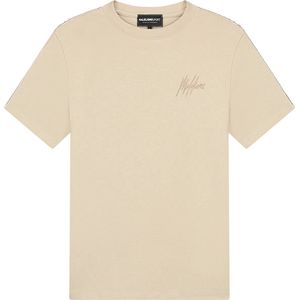 Malelions Sport React Tape T-Shirt Beige Dark Beige Maat S