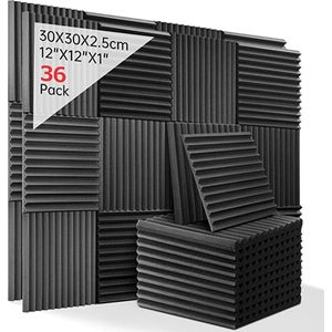 Geluiddempende bekleding - Isolatieplaten - Sound-absorbing upholstery - Akoestische schuimtegels, geluiddichte studioschuimen - soundproof studio foams -Sound dampening 36