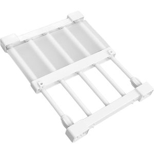 Uitbreidbare Kastspanning Plankstang - Verstelbaar Metalen Spijkervrij Opbergrek - Kast Organizer Voor Kledingkast - Badkamer - Wit - Breedte 24cm - 9.4in - 23-30cm .
