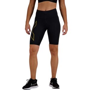 2XU Light Compression Short Dames - Sportbroeken - zwart/goud - Vrouwen