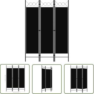 The Living Store Ruimteverdeler - 120 x 180 cm - Zwart - 100% polyester