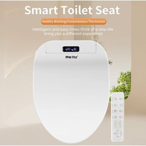 Grokos - Toiletbril - Slimme Toilet Bril - Soft Close - Intelligente Toiletzitting - Luxe - Elektrische WC bril - Smart toilet - Verwarmde - LED licht - Droger - Spoeler - Sensor - Soft Close - Bedieningspaneel - Afstandsbediening - Slow Close