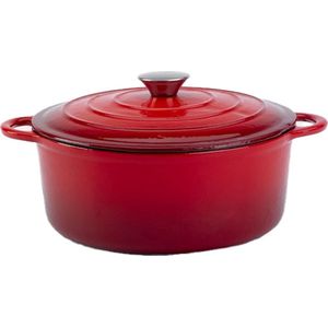 Relance Le beausette braadpan met druppeldeksel - Ø 24 cm - gietijzer - rood