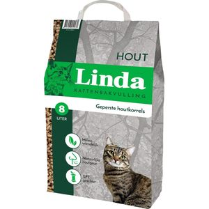 Linda hout kattenbakkorrel 8ltr.