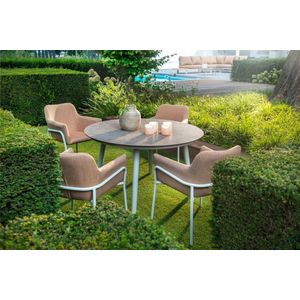 Yoi - Take dining chair aluminium salix/terracotta