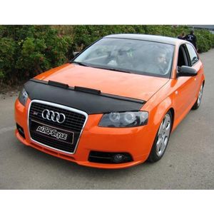 Motorkapsteenslaghoes Audi A3 8P 2005-2008 Zwart (singleframe Grill)