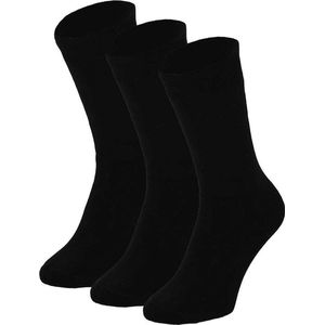 Apollo - Badstof sokken heren - Zwart - Maat 42/47 - 3-Pak - Sokken heren - Warme sokken heren - Wintersokken heren - Sokken heren 43 46