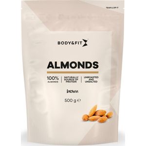 Body & Fit Pure Almonds - Superfood - Pure Bruine Amandelen - 500 gram (1 Zak)