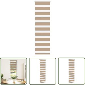 vidaXL Zebra Rolgordijn 45x100 cm - Zandbruin Zebra Blind - Rolgordijn - Raamdecoratie - Privacy Screen - Licht Regulering