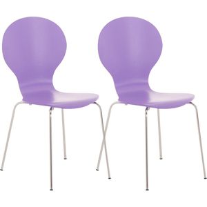 CLP Diego Set van 2 stapelstoelen purper