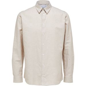 SELECTED HOMME SLHSLIMNEW-LINEN SHIRT LS CLASSIC W Heren Overhemd - Maat M