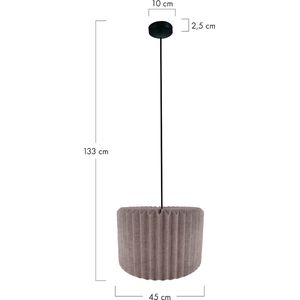 DKNC - Hanglamp Evansville - 45x45x33cm - Grijs