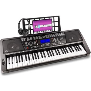 Midi keyboard piano - MAX KB12Pro midi keyboard met 61 aanslaggevoelige toetsen, koptelefoon, midi uitgang, pitch bend en groot display