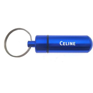 Sleutelhanger - Pillenkoker - Met Naam - Celine - Medicatie - Identiteitskoker - Blauw