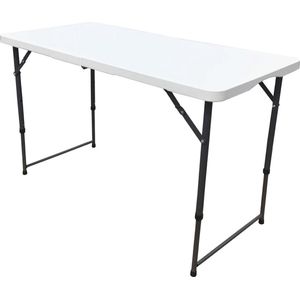 Goodivery ® Praktische en Stabiele Opvouwbare Tafel met Verstelbare Poten voor Binnen en Buiten