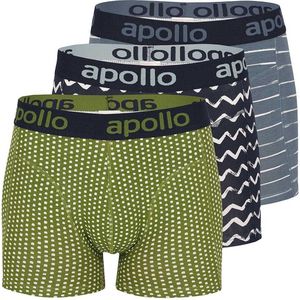 Apollo - Boxershort heren daily - 3-Pack - Maat L - Heren boxershort - Ondergoed heren - boxershort multipack - Boxershorts heren