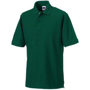 Men's Hardwearing Polycotton Poloshirt 'Russell' Bottle Green - 3XL