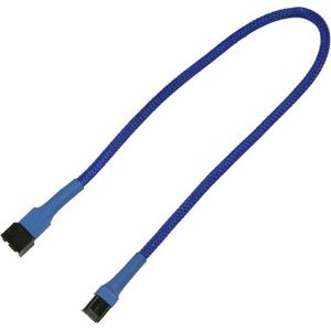 Nanoxia 900200000 3-pins Molex verlengkabel, 30 cm, blauwe sleeve