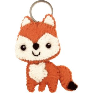 Luna-Leena duurzame vos sleutelhanger - plat - oranje - vilt wol - handgemaakt in Nepal - love - kinder cadeau - kerstcadeau - fox baghanger - animal keychain - cadeau - kado - kerst - gift - kinderfeestje