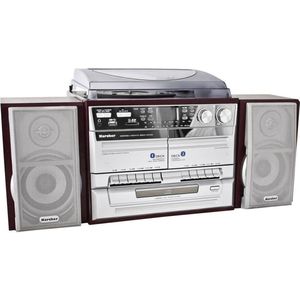 Compacte Stereo-installatie met CD-speler, Cassettespeler en Platenspeler