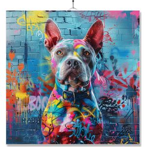 Tegel Met Opdruk | Geschenk | Dier | Graffiti | Pitbull