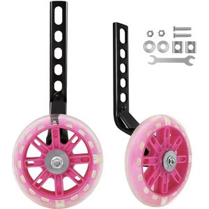 CHPN - Roze Zijwieltjes voor Kinderfiets - Zij wieltjes -Roze - Zijwielen - Kinderfiets-accessoires - Leren fietsen - Meisjesfiets - Hippe zwijwieltjes