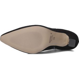 Notre-V - 21033 - Enkellaarsjes - Zwart - Suède met Glitters