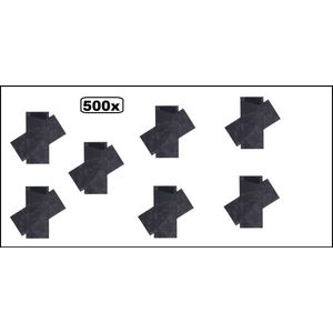 500x Bestekzakjes zwart met zwarte servet - bestek festival restaurant thema feest tafel dekken chic gala huwelijk