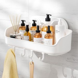 Zuignap Doucheplankhouder - Geen Boren - Luxear - Plastic - Haken - Badkamer Organizer - Keuken Rack Opslag
