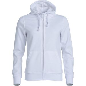 Clique Dames Basic Hoody Full Zip Wit maat M