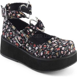 DemoniaCult - SPRITE-02 Plateau Sandaal - US 8 - 38 Shoes - Zwart