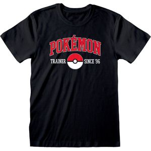 T-Shirt met Korte Mouwen Pokémon Since 96 Zwart Uniseks - XXL