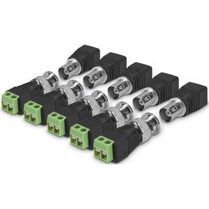 kwmobile BNC connector adapter set - Bevat 5x mannelijk en 5x vrouwelijk - Terminal blok koppelstukken - 10 stuks