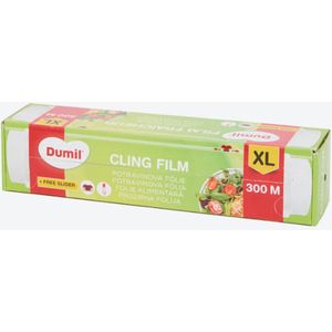 DUMIL - XL vershoudfolie - Voordeelverpakking 2 rollen - Met gratis snijder - 300 m x 29 cm
