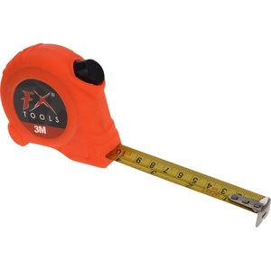 FX Tools Rolmaat - 3 meter - oranje - 23 mm - meetgereedschap