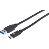 MH Cable, USB 3.1 Gen2, A-Male/C-Male, 0,50m, Black, Polybag
