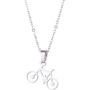 24/7 Jewelry Collection Fiets Ketting - Bicycle - Zilverkleurig