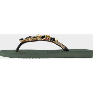 Uzurii Black Star Dames Slippers Army Green | Groen | Kunststof | Maat 35/36 | 18.201.01