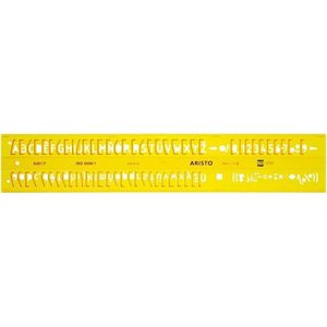 Aristo lettersjabloon - 7mm - H-profiel - schriftvorm B recht - AR-5301/7