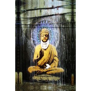 BANKSY Injured Buddha Canvas Print