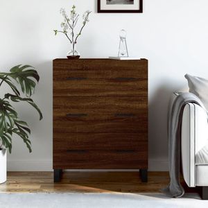 The Living Store Dressoir Classic Brown Oak - 69.5 x 34 x 90 cm - Sturdy Wood and Metal