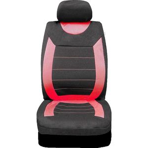 Autostoel- en hoofdsteunhoezen Carnaby Red SS5293 - Volledige set Universele maat Elastische boorden Zij-airbag Compatibel Wasbaar Easy Fit